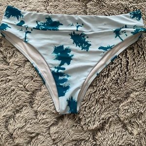 Blue marble bikini bottoms